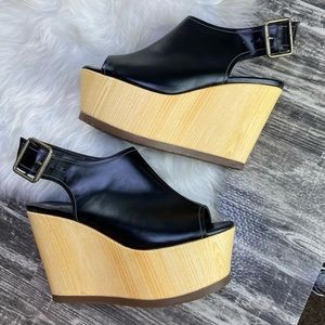 ASOS Leather Platform Wedge Women’s size 6 US